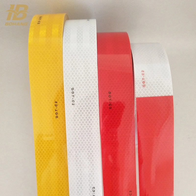 White and Red DOT-C2 3m Vehicle Conspicuity Reflective Warning Tape Sticker